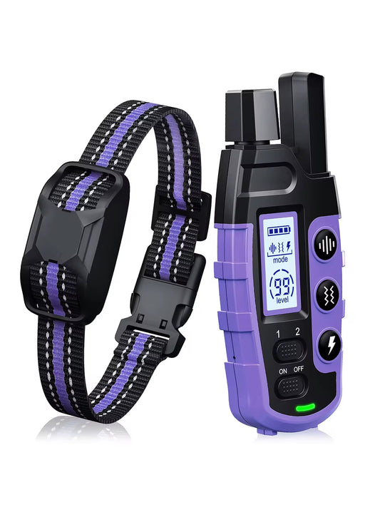 Collar Eléctrico para Entrenamiento de Perros 3300Ft, Control Remoto, Impermeable, para Comportamiento de Mascotas de 5-120 Lbs, con Choque y Vibración