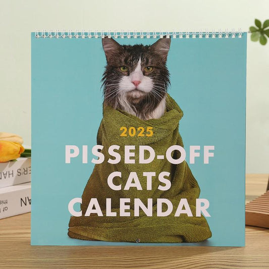 2025 Angry Cats Funny Calendar – Calendario Divertido de Gatos Enojados 2025